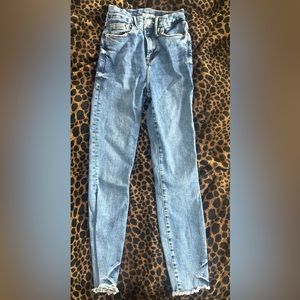 Good American high waisted cropped skinny jeans sizes 0/25